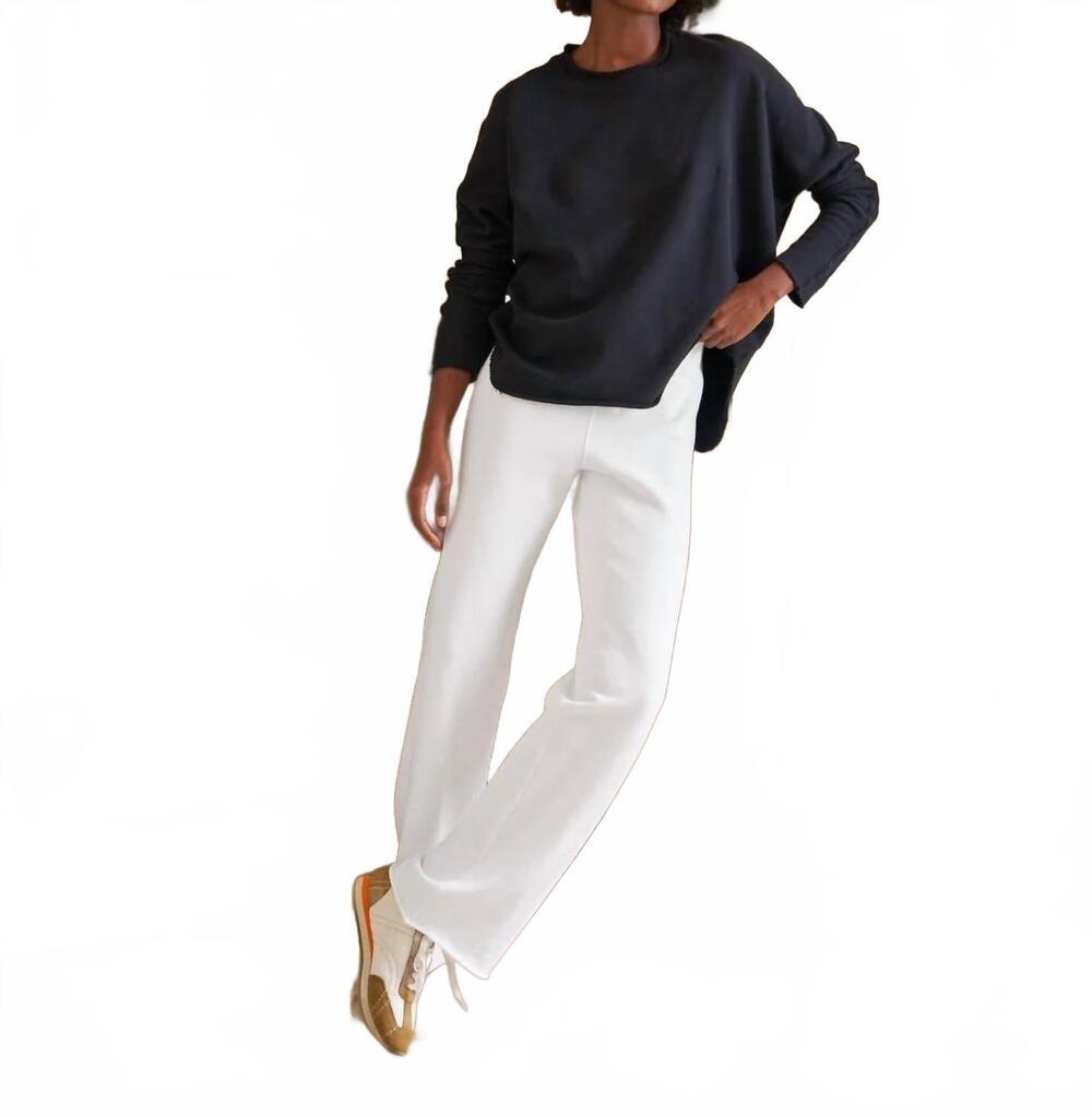 NEW FRANK & EILEEN anna long-sleeve capelet british tee in royal navy